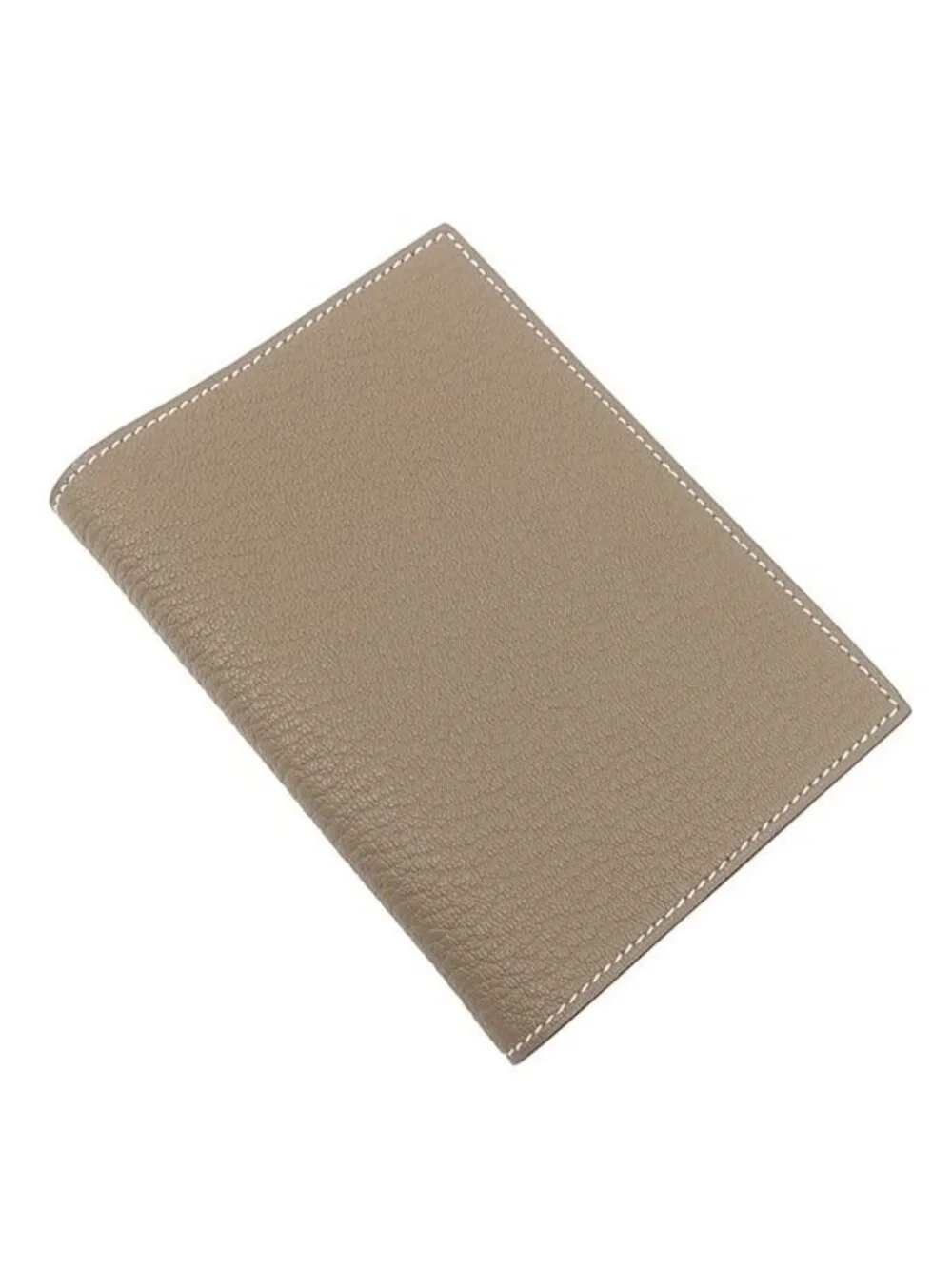 Hermes Notebook Cover Agenda GM Chevre Mysore Etoupe Silver Greige